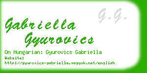 gabriella gyurovics business card